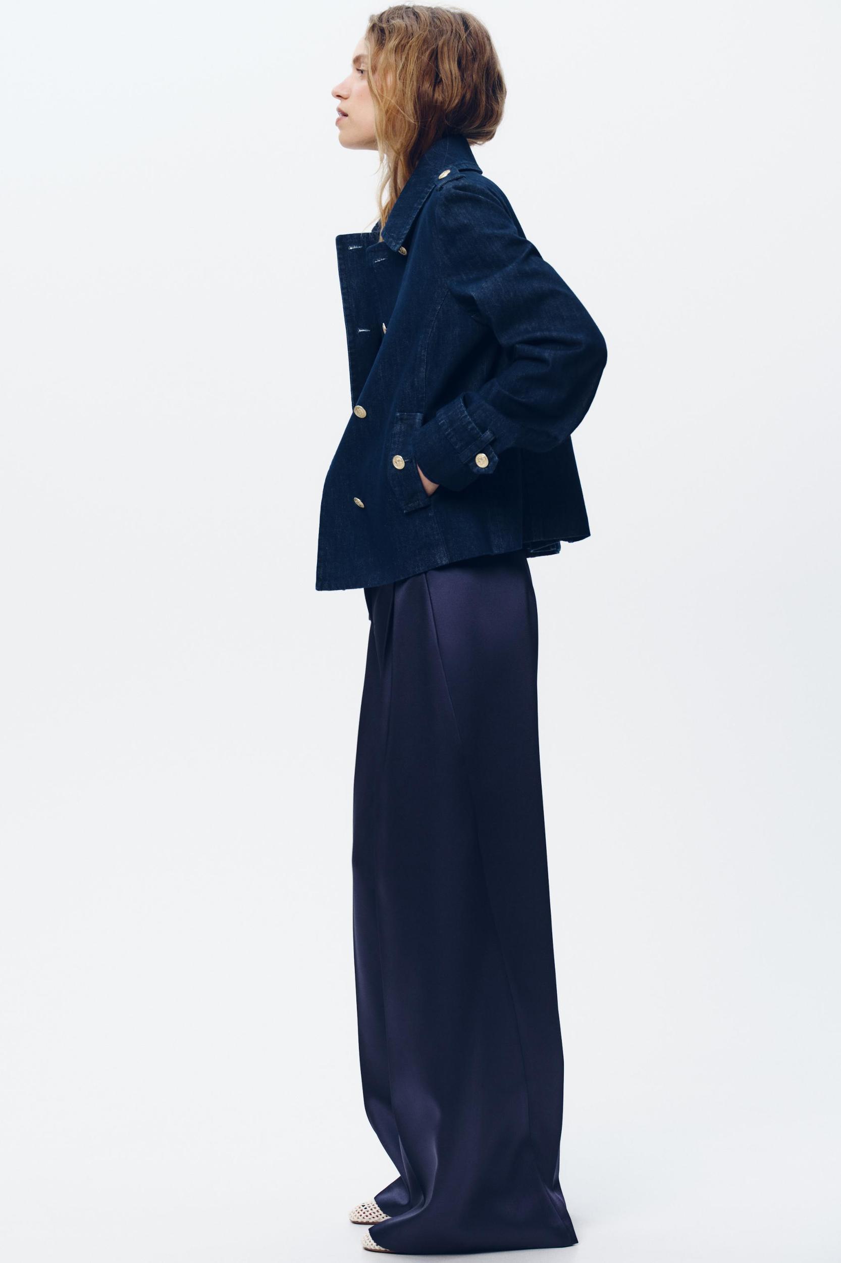 DOUBLE-BREASTED DENIM JACKET Product Image