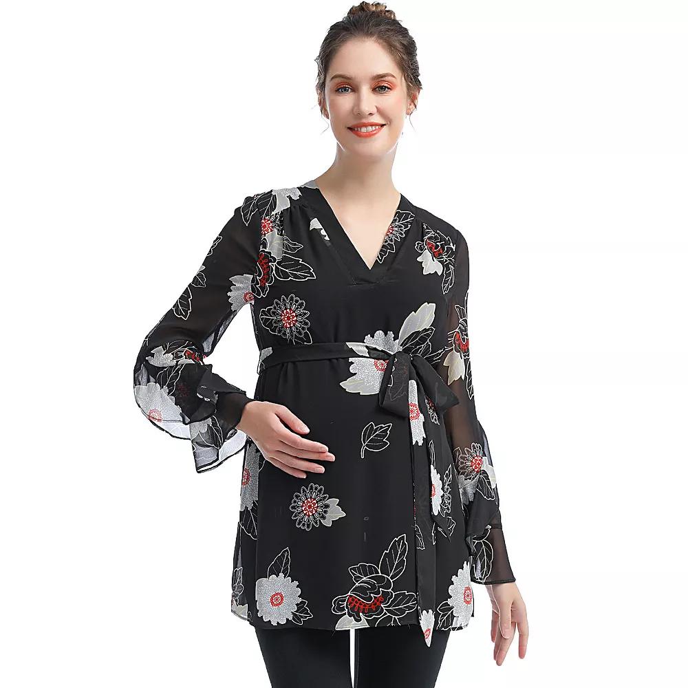Maternity Pokkori Embroidered Blouse, Women's,  Product Image