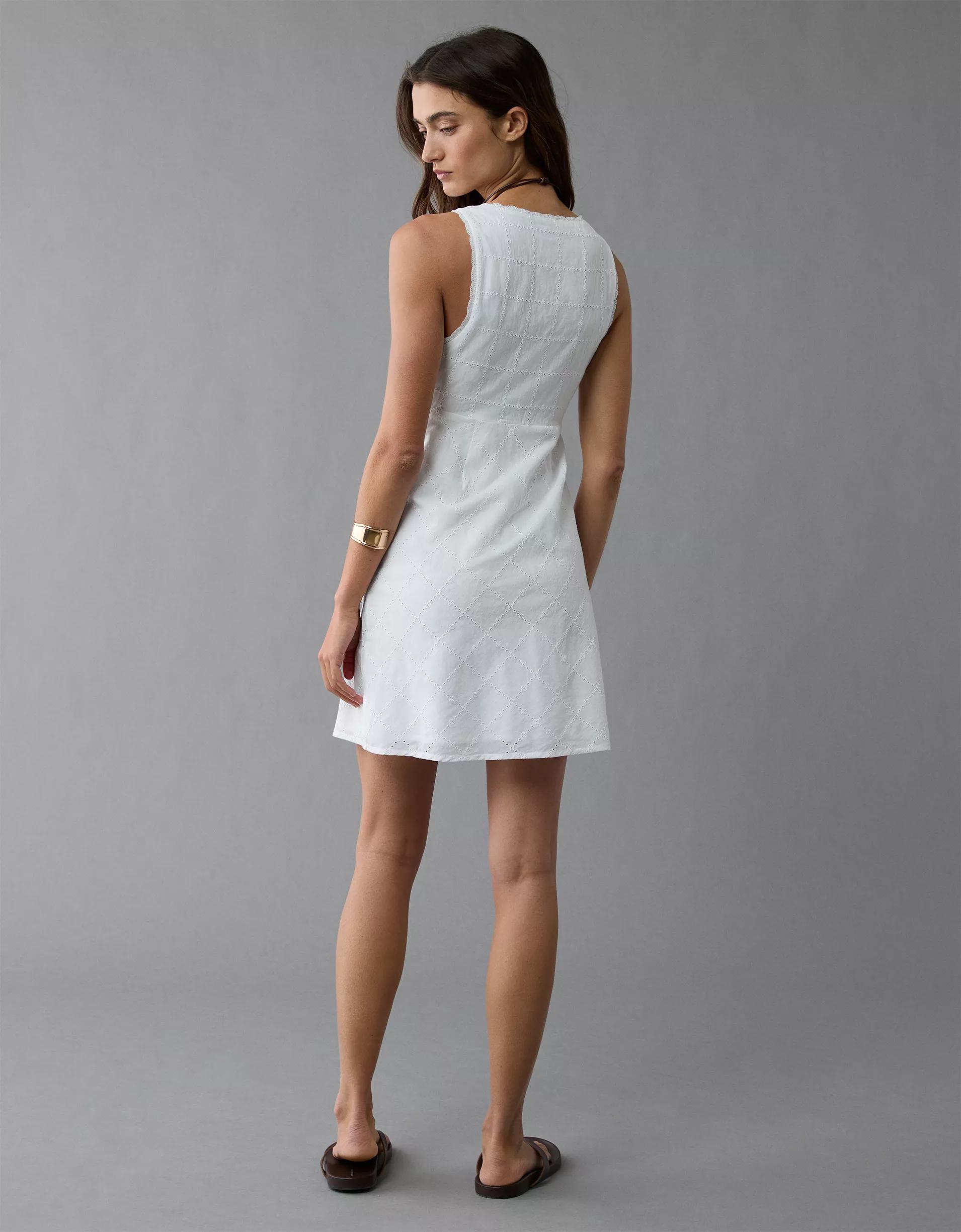 AE Tie Front Mini Slip Dress Product Image