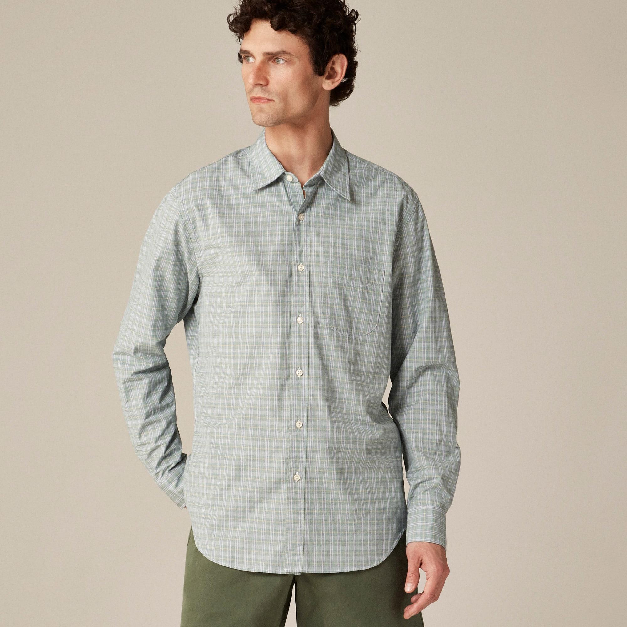 Secret Wash cotton poplin shirt with point collar Product Image