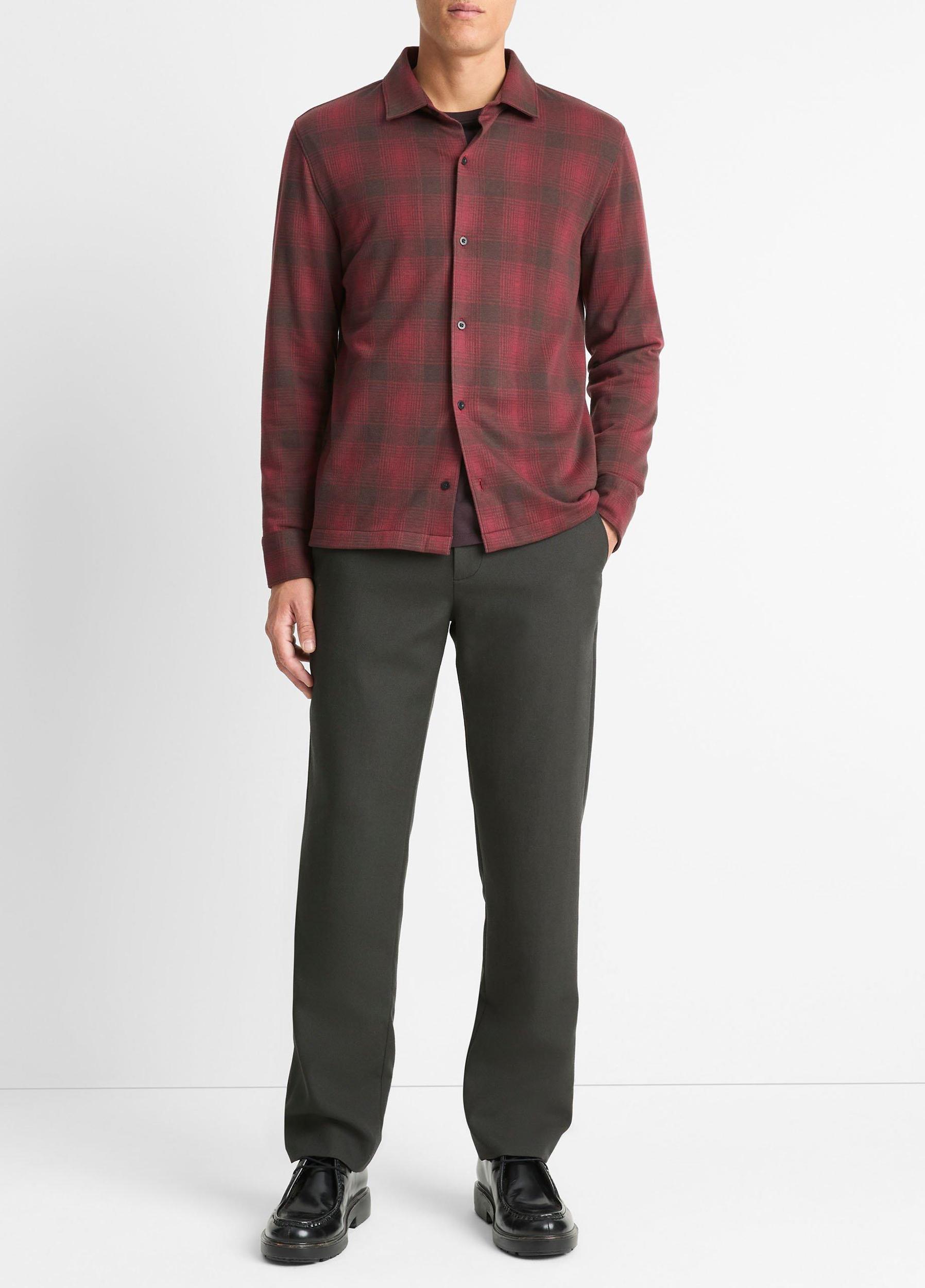 Ombré Plaid Cotton-Blend Shirt Product Image