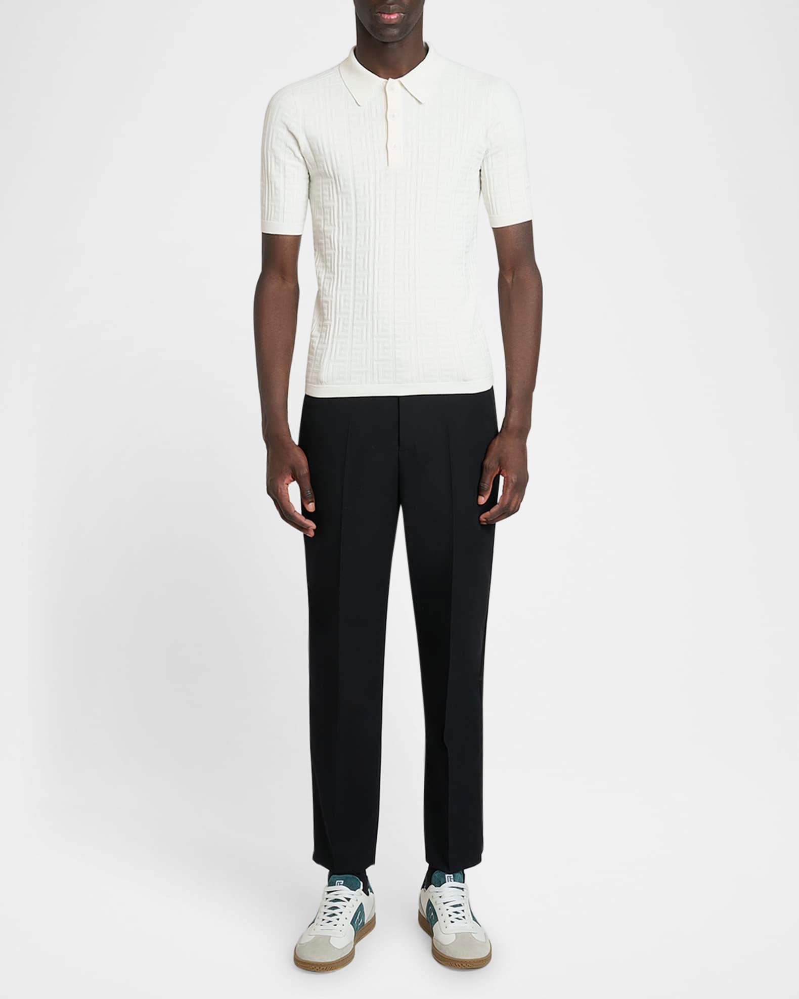 Men's Tonal Monogram Knit Polo Shirt Product Image