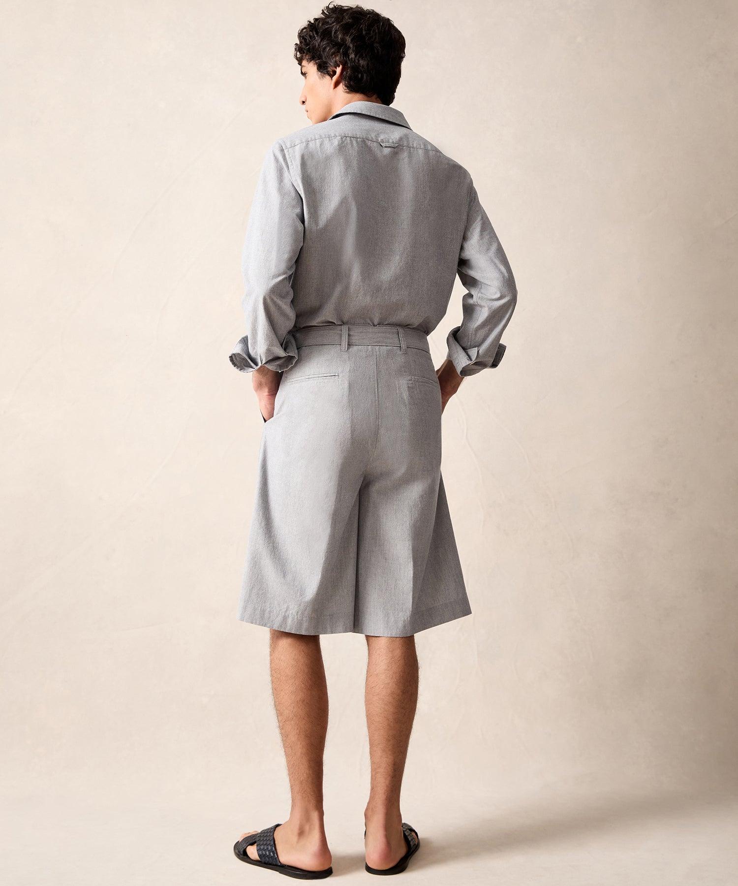 11" Japanese Belted Short in Light Grey Product Image