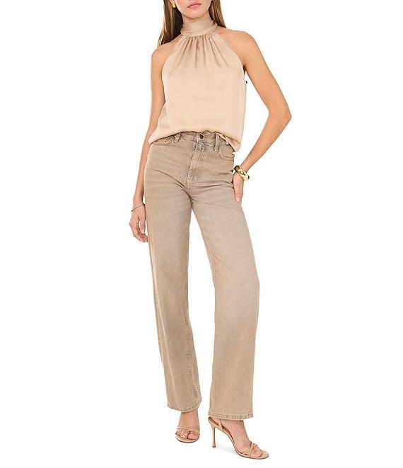 1. STATE Halter Neck Sleeveless Tie Back Top Product Image