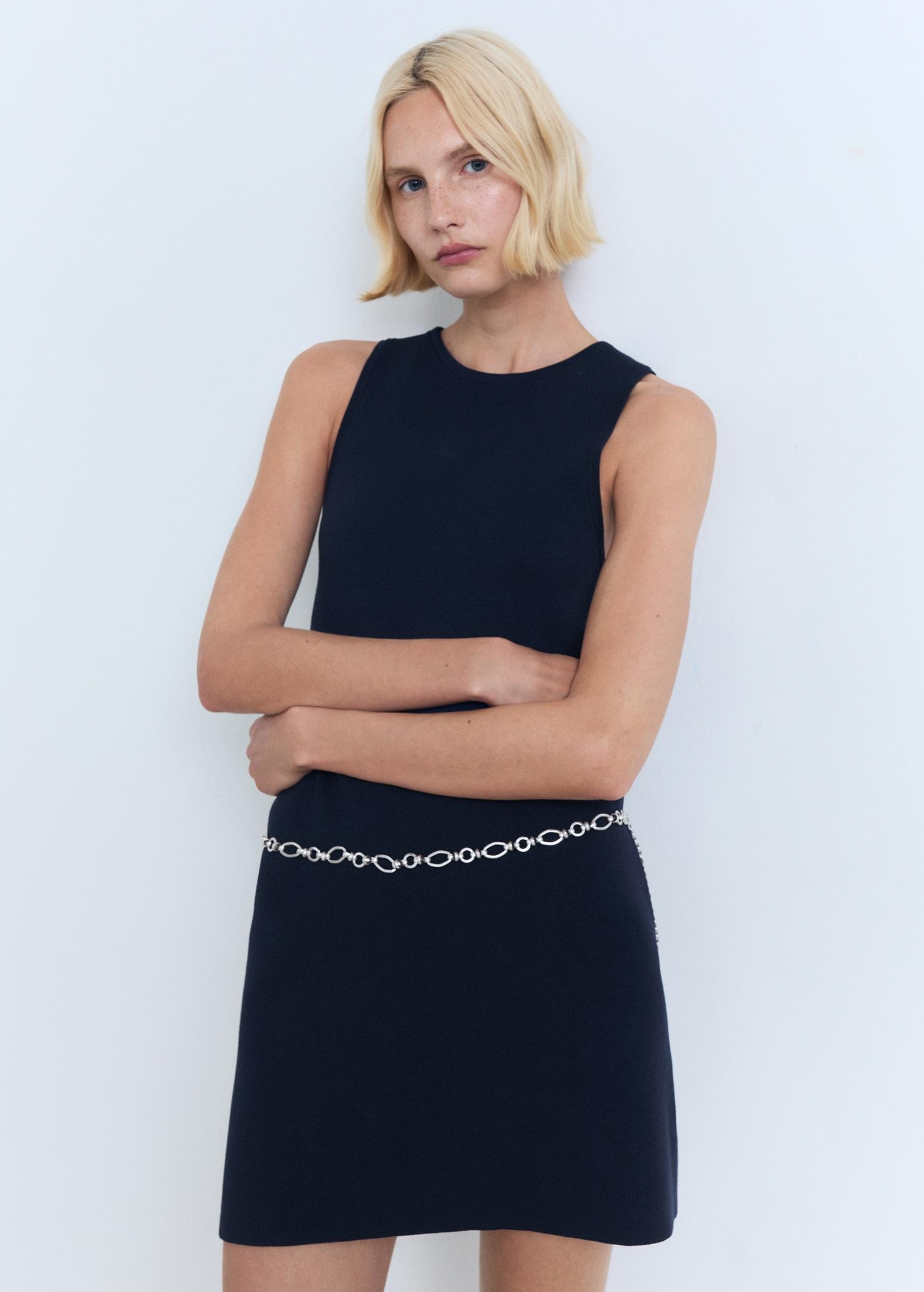Short knitted dress - Women | MANGO USA Product Image