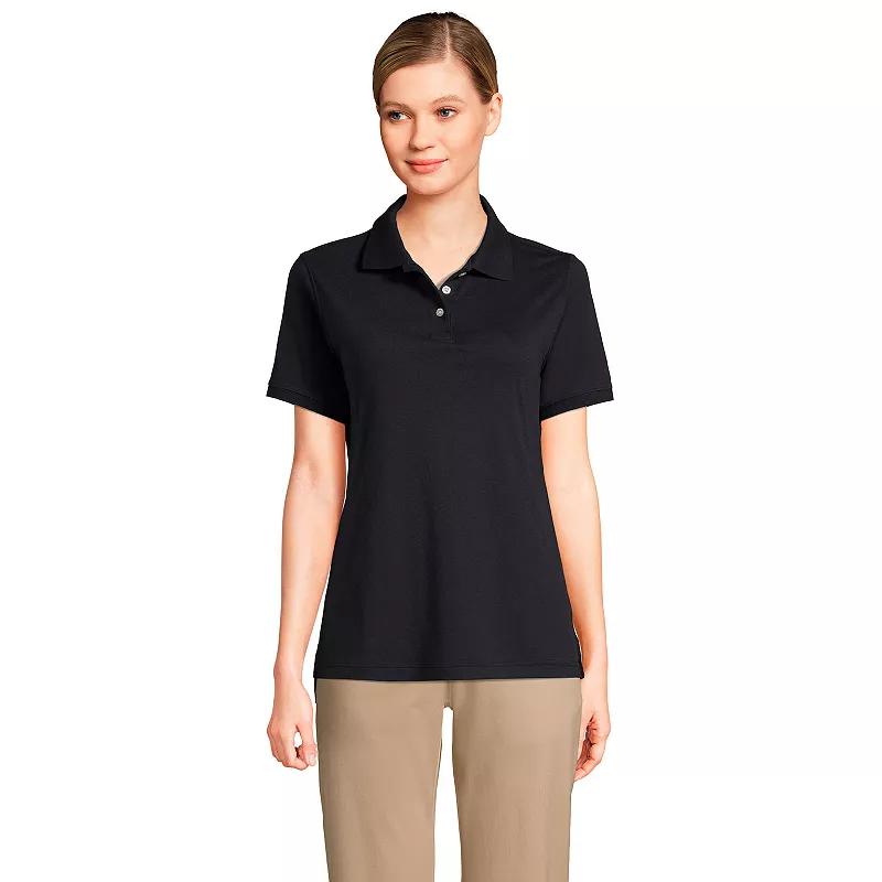 Women's Lands' End School Uniform Classic Short Sleeve Interlock Polo Top,  Product Image