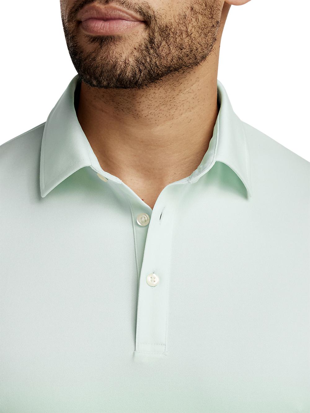 Performance Blend Three Button Polo - Green Product Image