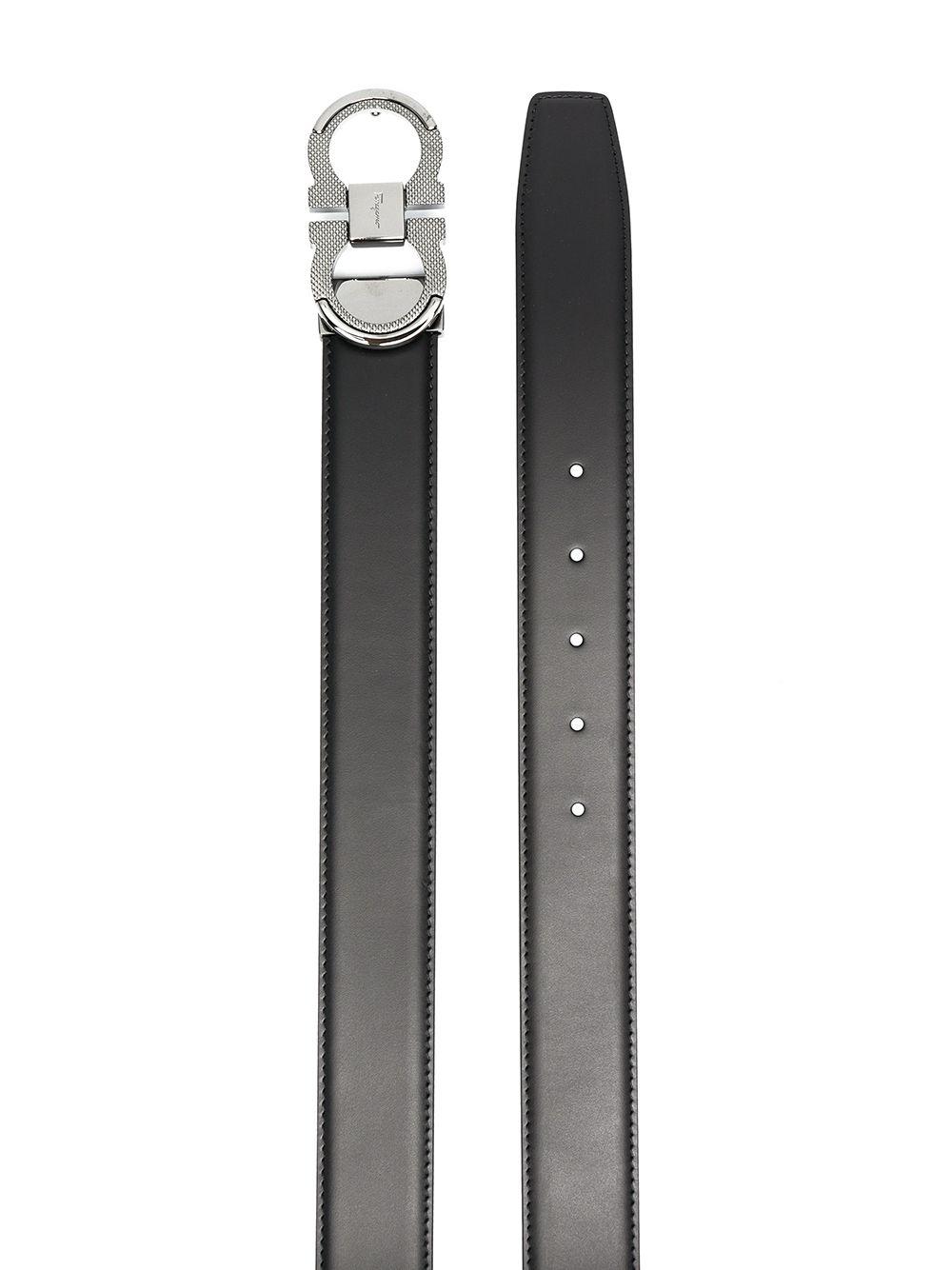 brushed calf leather Gancini belt Product Image