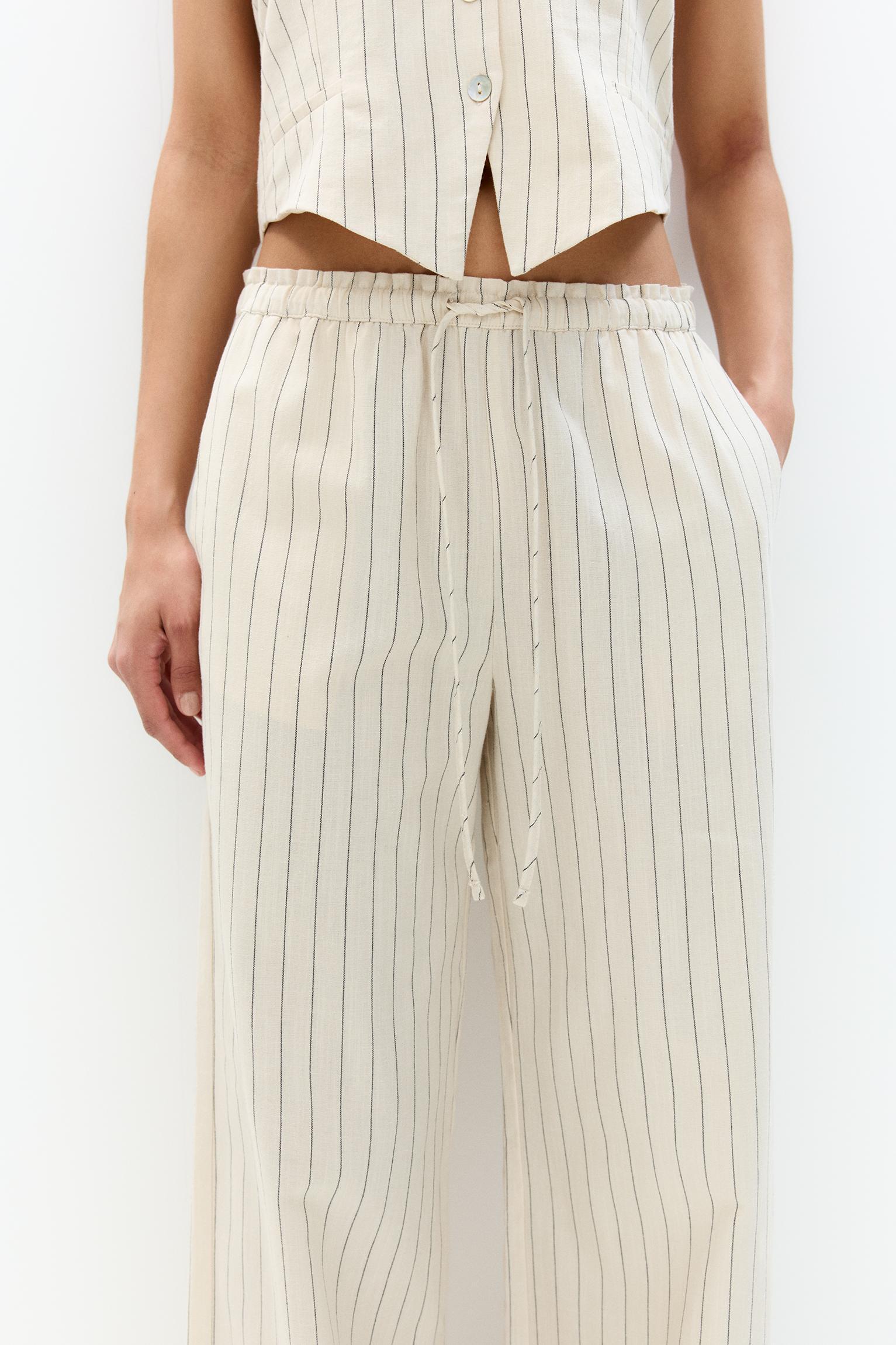 Striped rustic pants Product Image