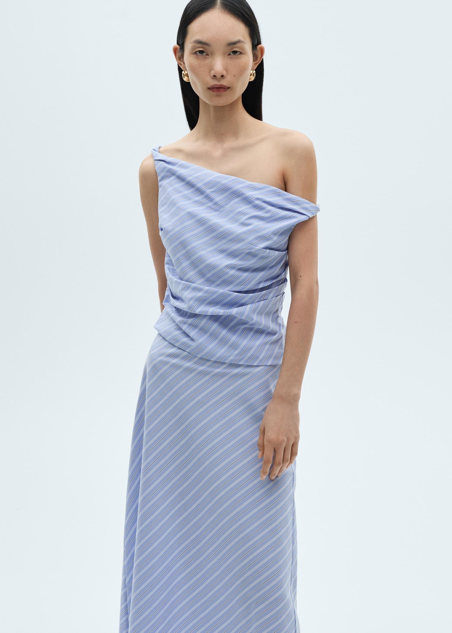 Striped midi skirt - Women | MANGO USA Product Image