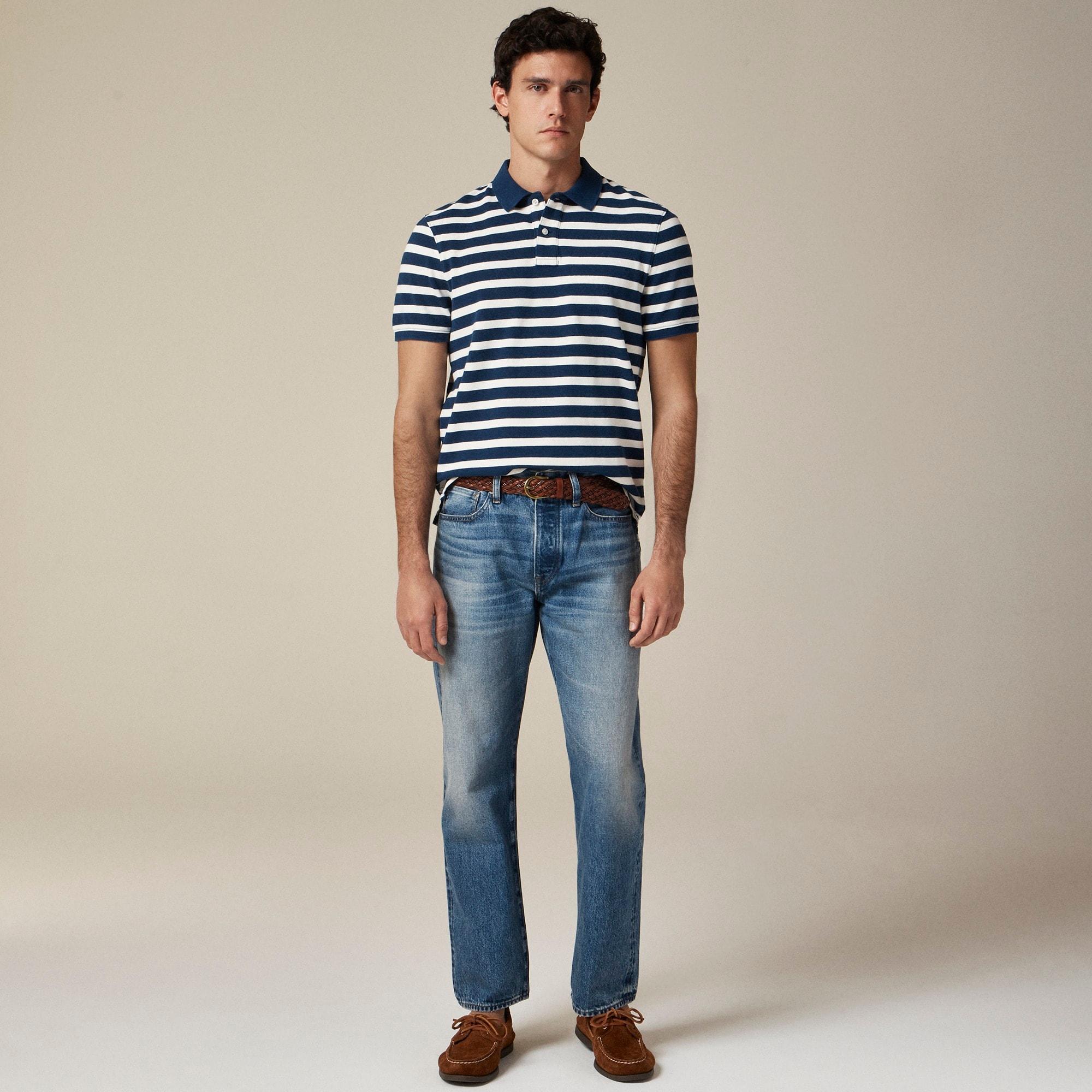 Tall washed piqué polo shirt Product Image