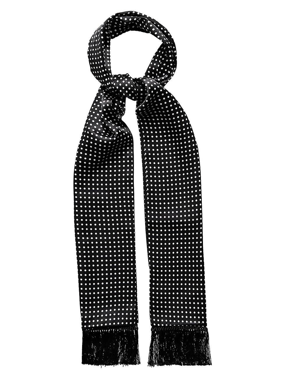 Mens Polka Dot Silk Scarf Product Image