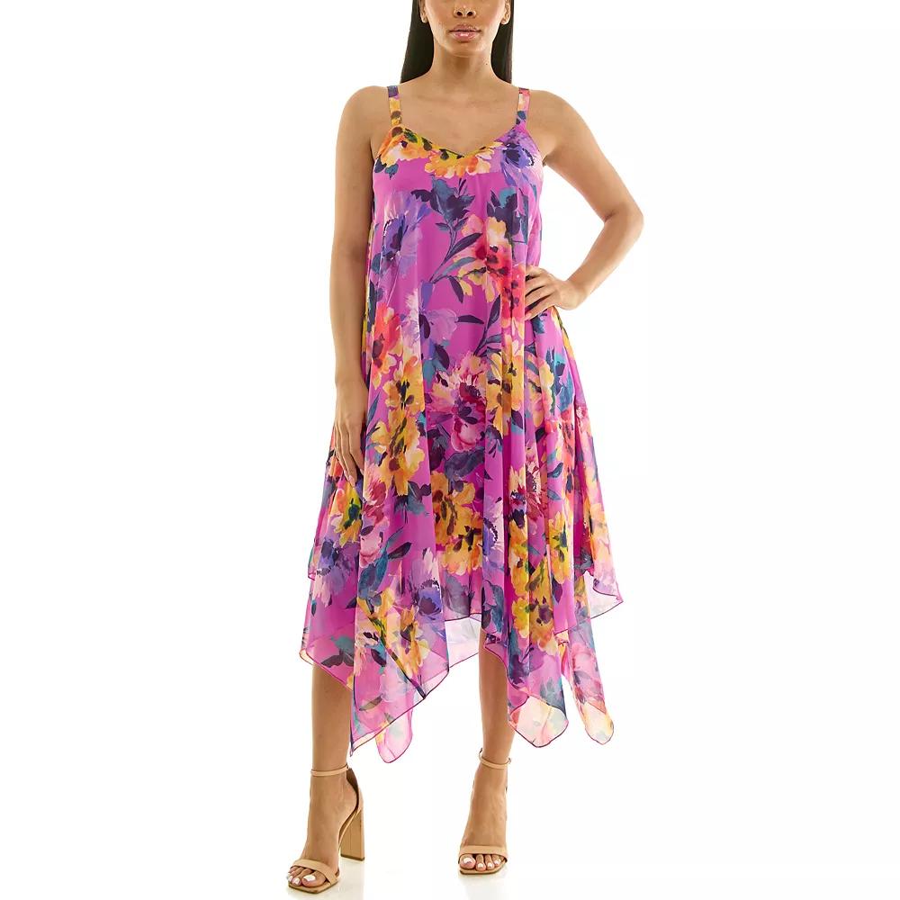 Women's Nina Leonard Uneven Hem Dress,  Product Image