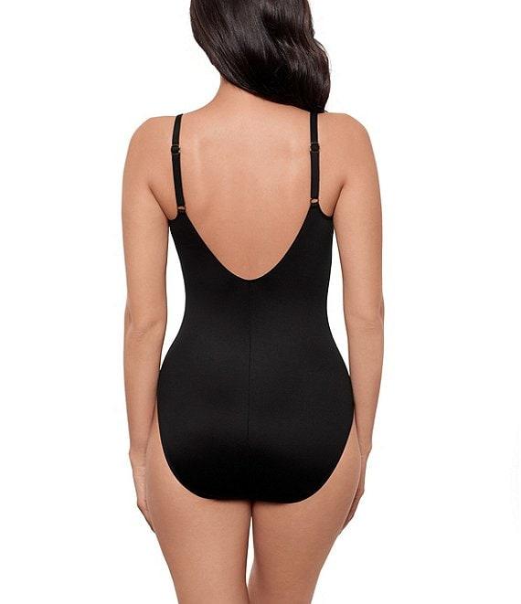Miraclesuit Razzle Dazzle Antheia Plunge Neck Underwire Bra One Piece Swimsuit Product Image