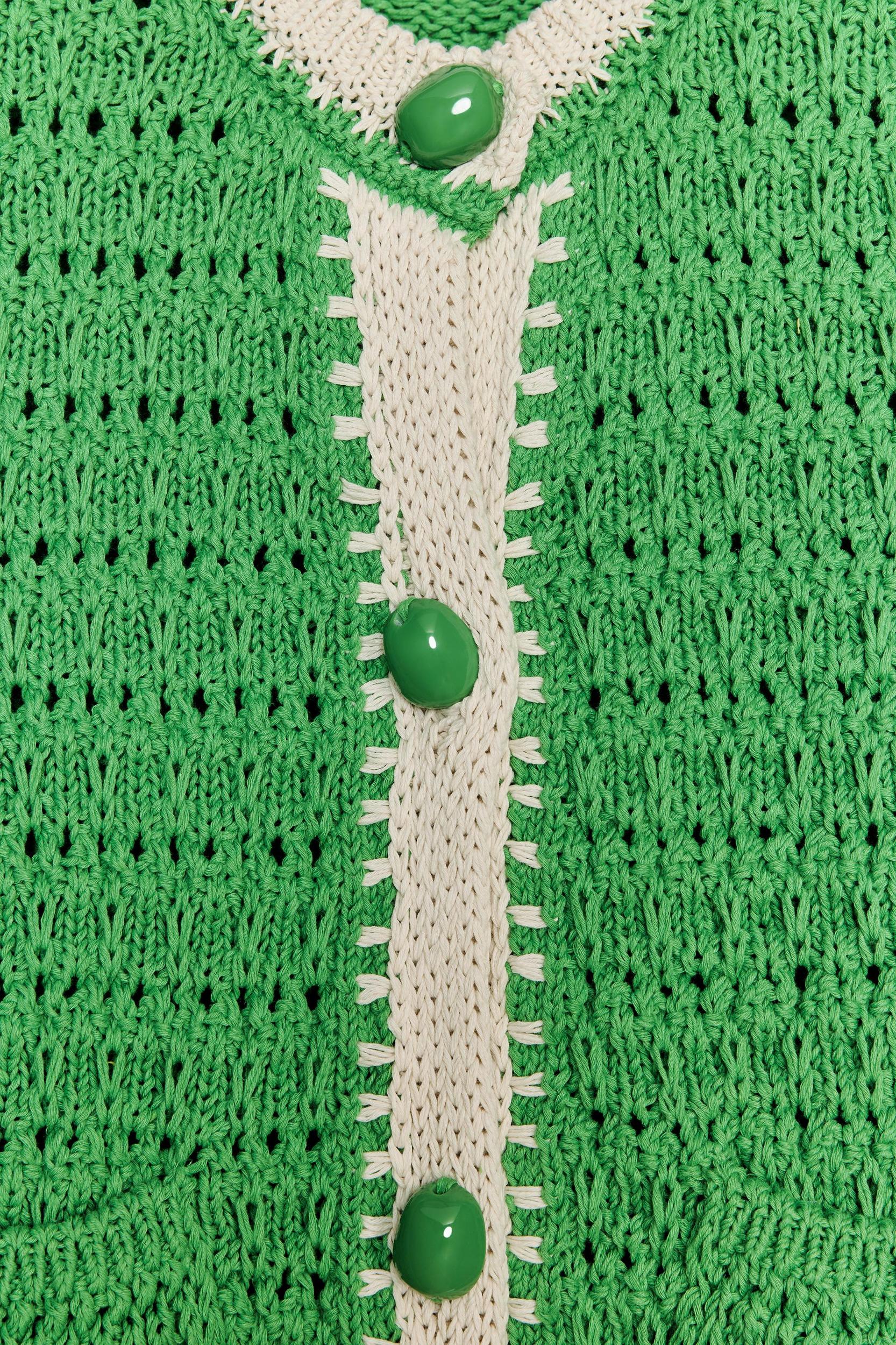 LARGE BUTTON KNIT VEST TOP Product Image