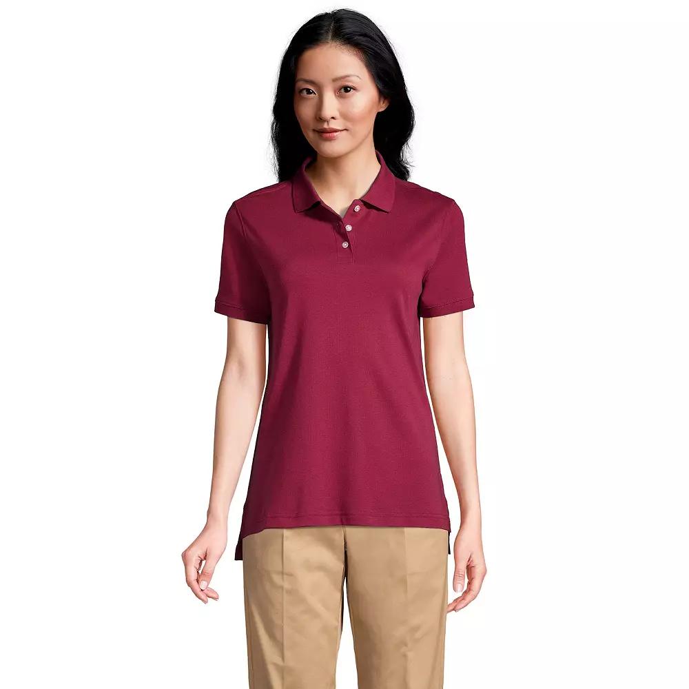 Women's Lands' End School Uniform Classic Short Sleeve Interlock Polo Top,  Product Image