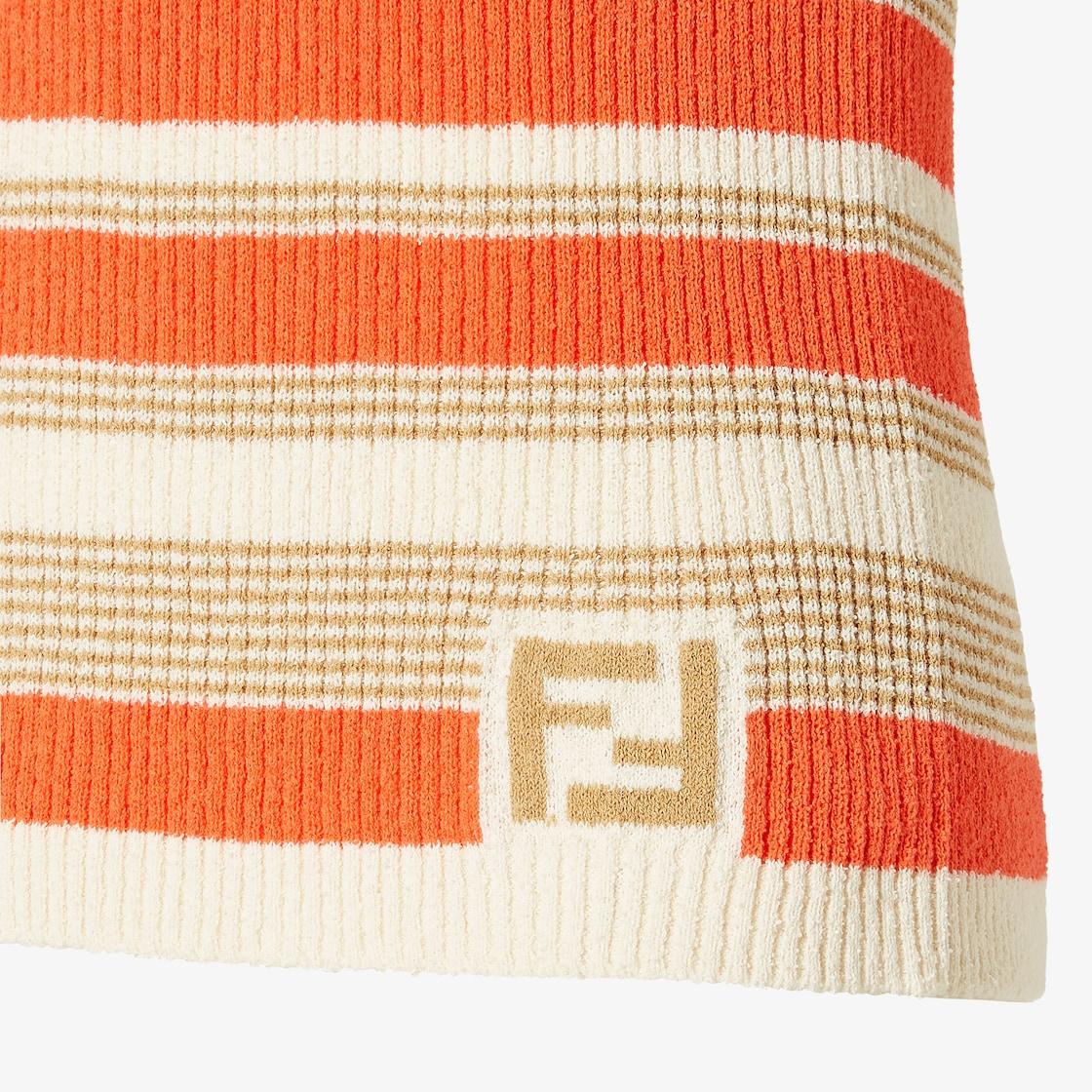 TopMulticolor-stripe organic cotton knit top Product Image