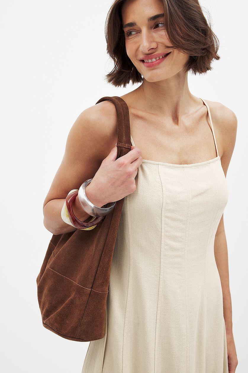 Linen Blend Seam Detail Maxi Dress Product Image