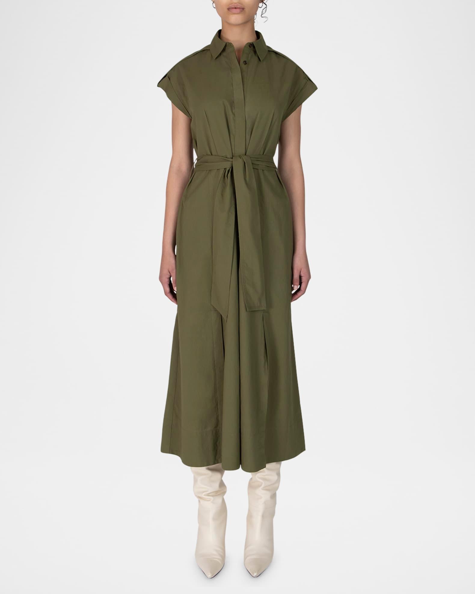 Haley Short-Sleeve Maxi Shirtdress Product Image