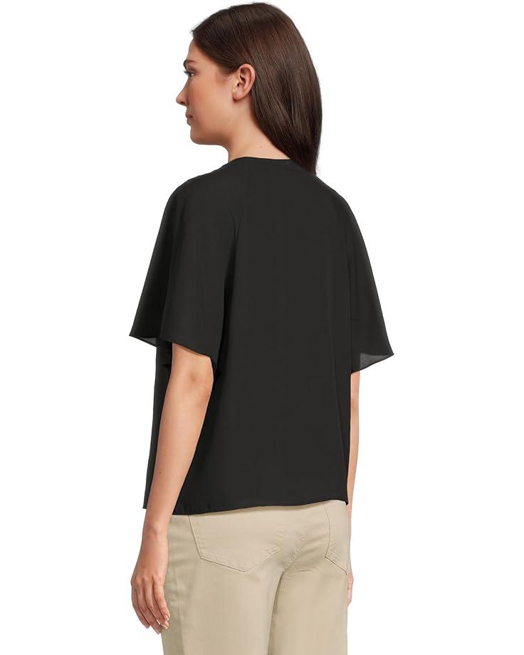 Women's CeCe Raglan Flutter Sleeve Blouse Product Image