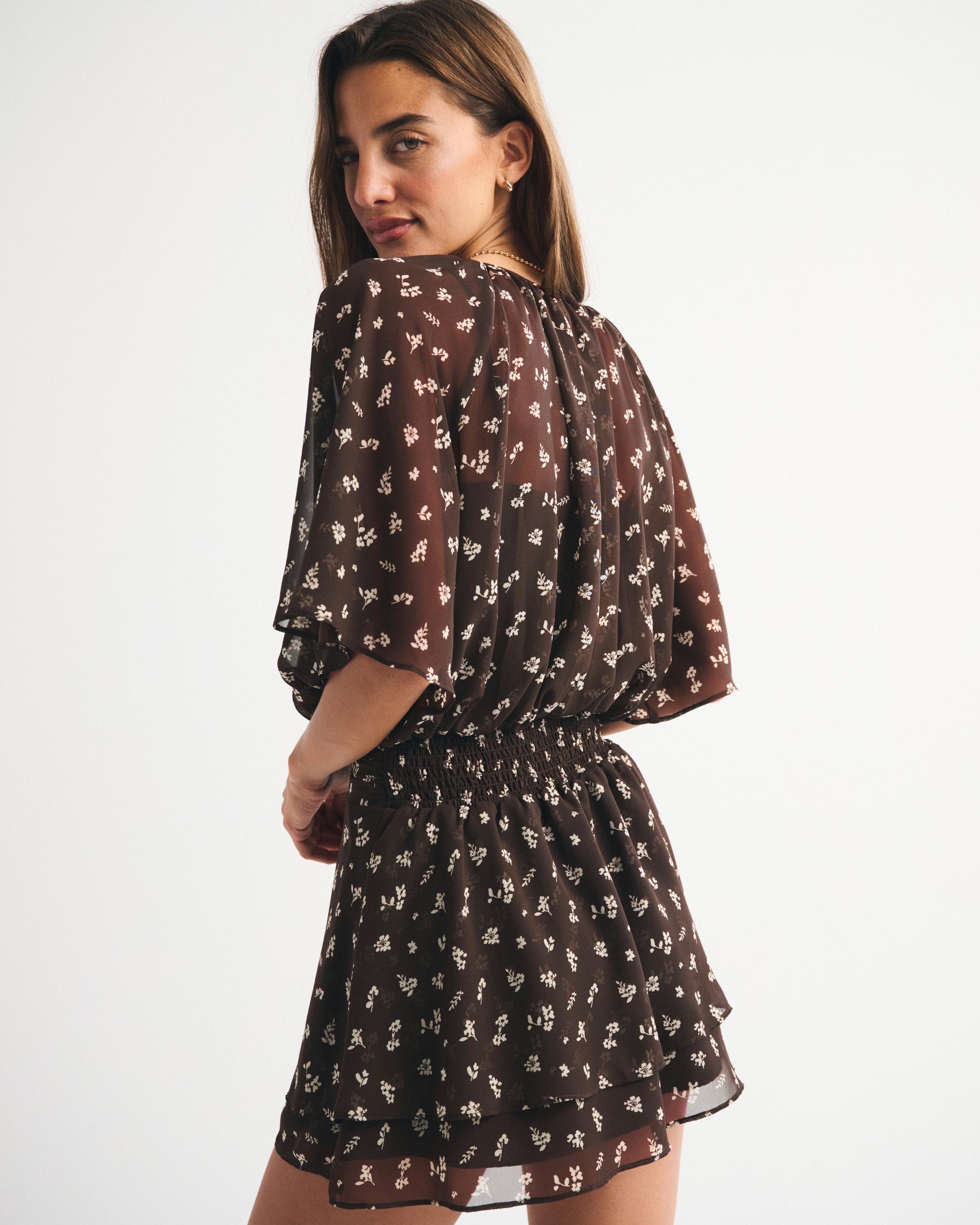 Angel Sleeve Sheer Mini Dress Product Image