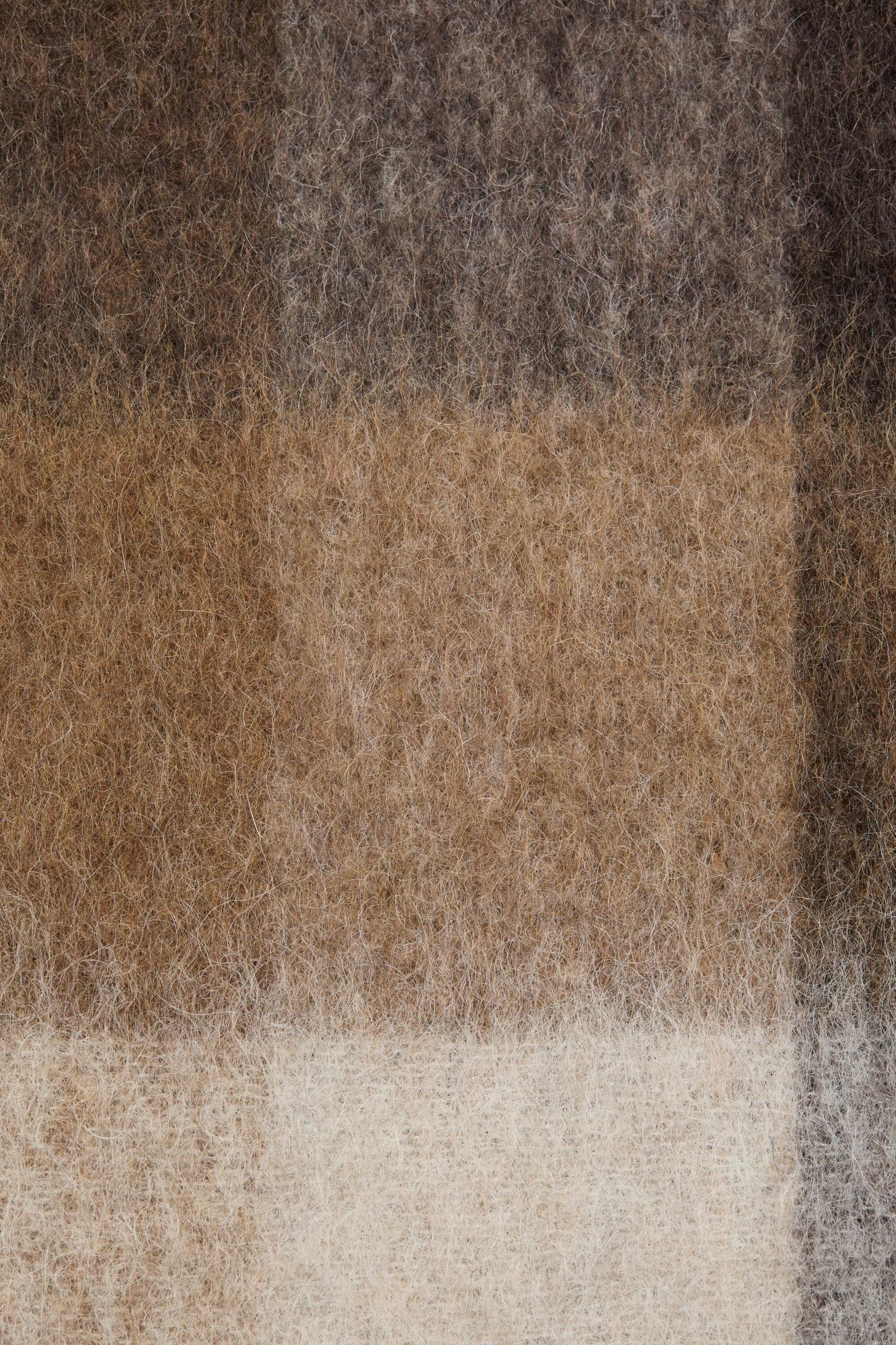 Check fringe scarf Product Image