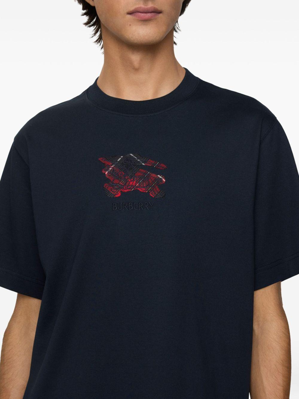 embroidered cotton T-shirt Product Image