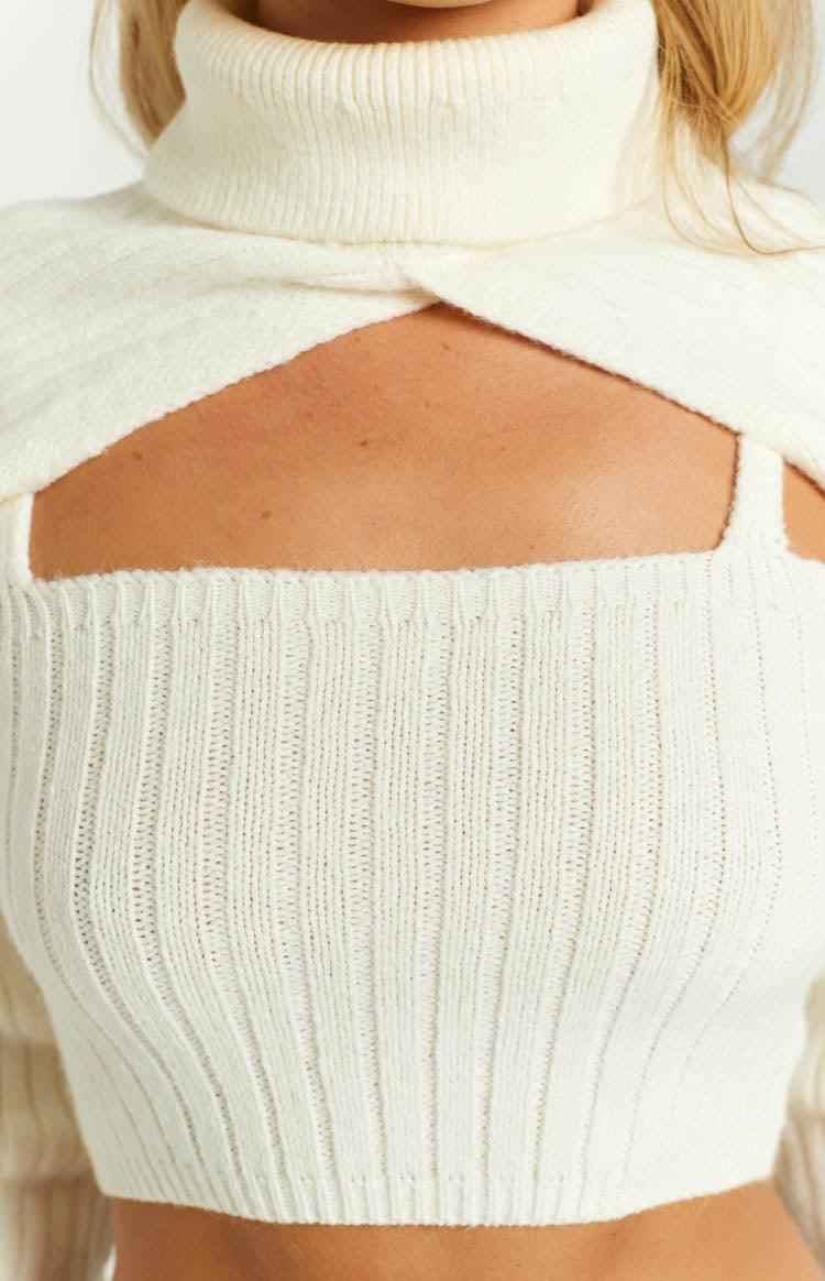 Dom Cream Roll Neck Sweater Product Image