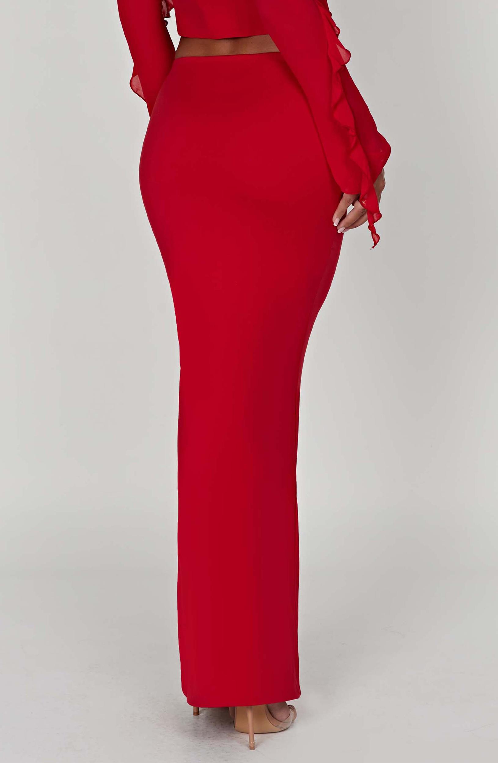 Astrid Maxi Skirt - Red Product Image