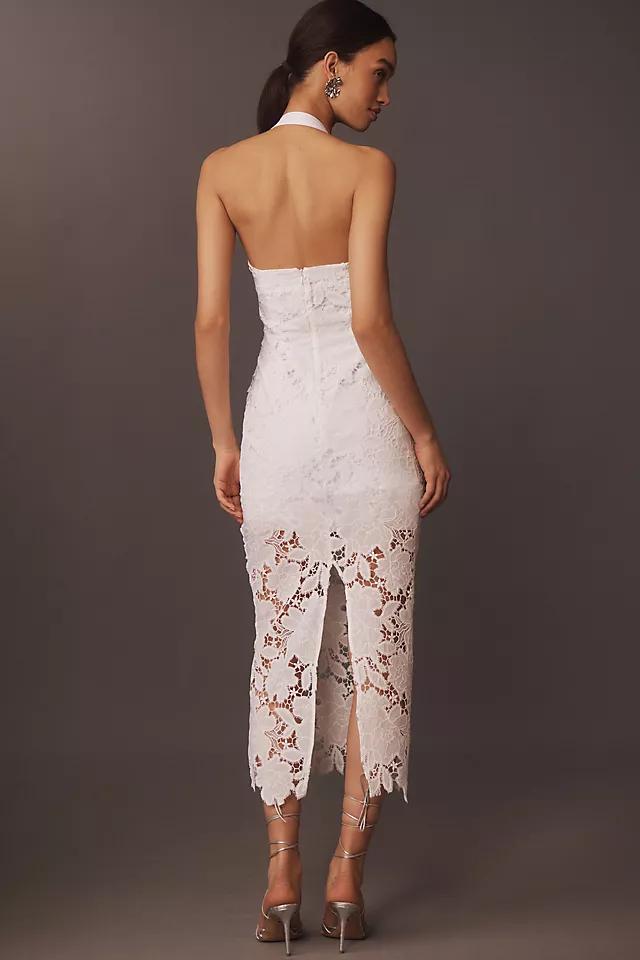 Delfi Collective Galina Halter Lace Eyelet Midi Dress Product Image