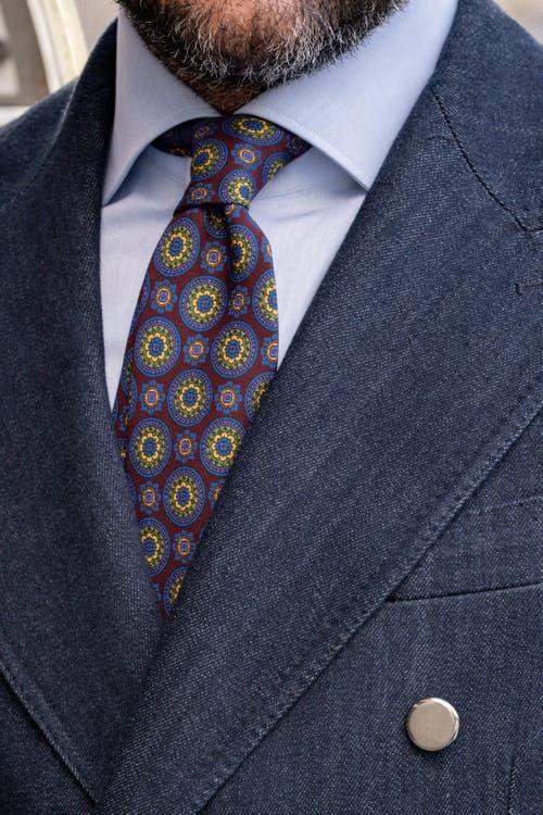 Elizabetta La Vigna - Extra Long Printed Silk Tie for Men Product Image