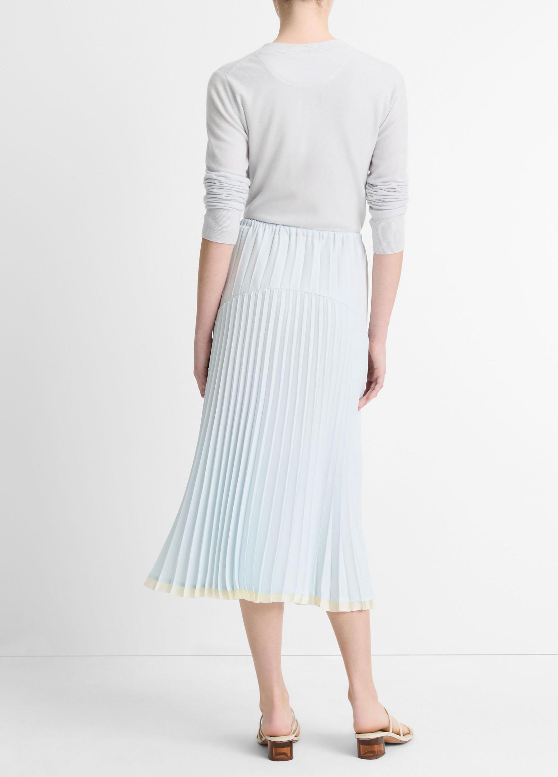 Pleated Satin Tiered Skirt Product Image