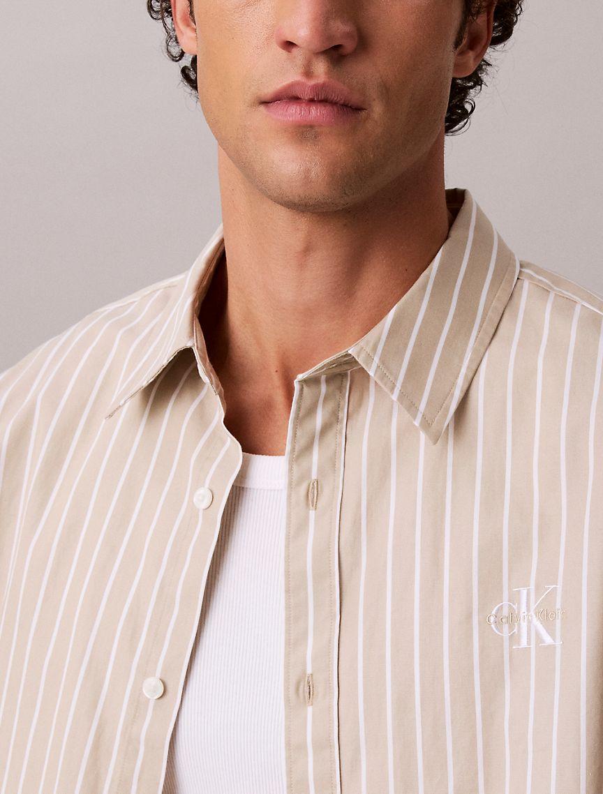 Washed Poplin Stripe Button-Down Shirt Product Image