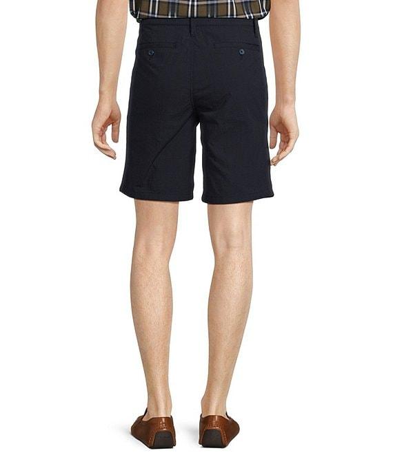 Roundtree & Yorke Casuals Flat Front Straight Fit Seersucker Plaid 9#double; Inseam Shorts Product Image