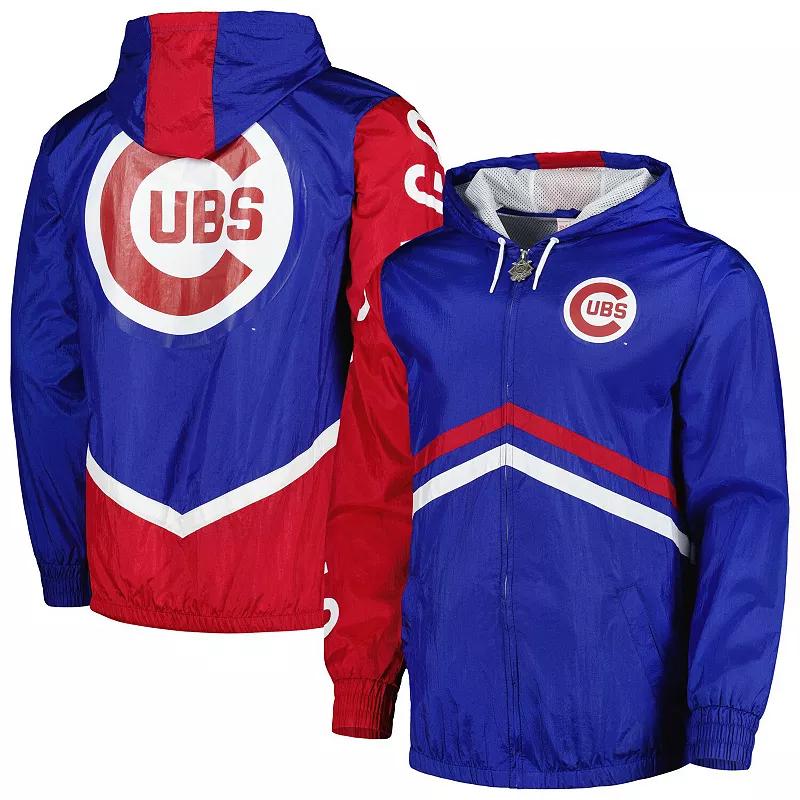 Men's Mitchell & Ness Royal Chicago Cubs Undeniable Full-Zip Hoodie Windbreaker Jacket,  Product Image