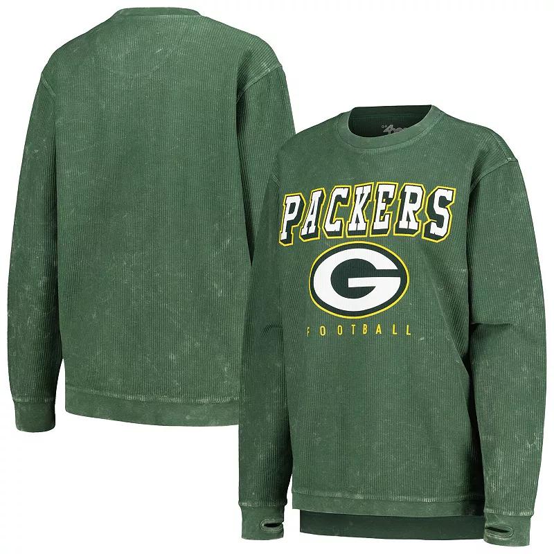 Women's G-III 4Her by Carl Banks Green Green Bay Packers Comfy Cord Pullover Sweatshirt,  Product Image