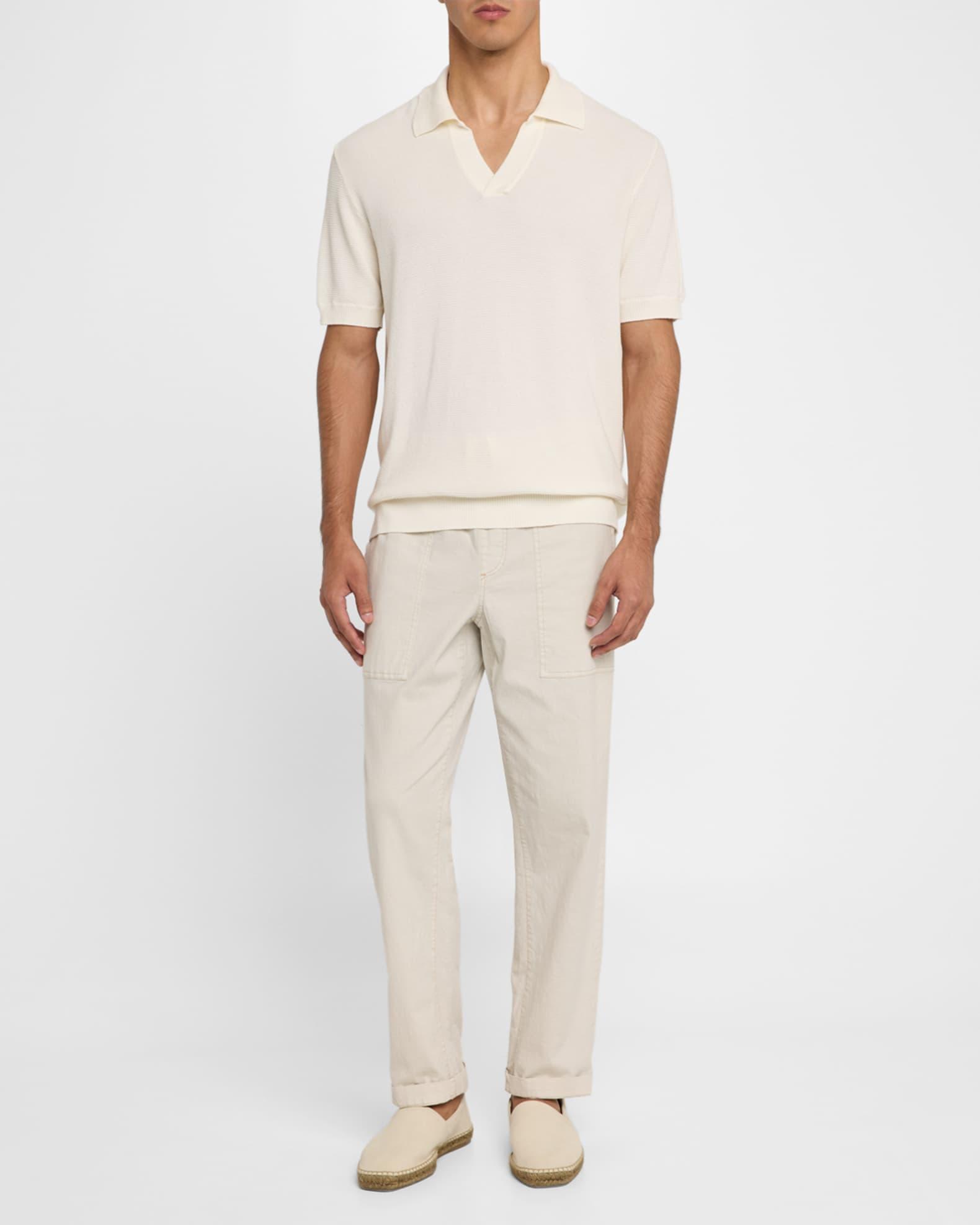 Men's Rino Cotton and Silk Knit Polo Shirt Product Image