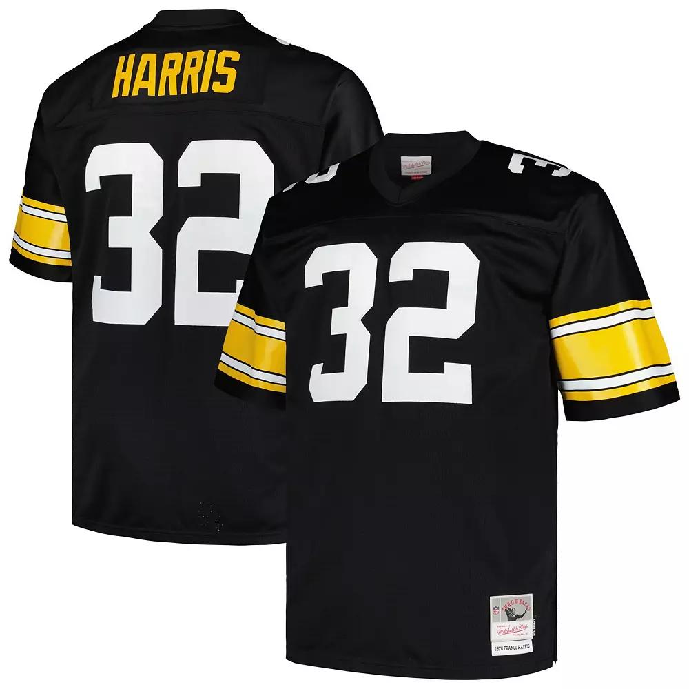 Men's Mitchell & Ness Franco Harris Black Pittsburgh Steelers Big & Tall 1976 Legacy Retired Player Jersey,  Product Image