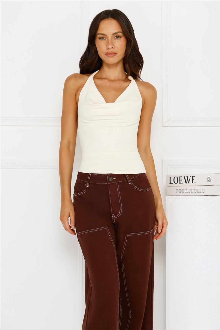 Runway Ritual Halter Top Yellow Product Image