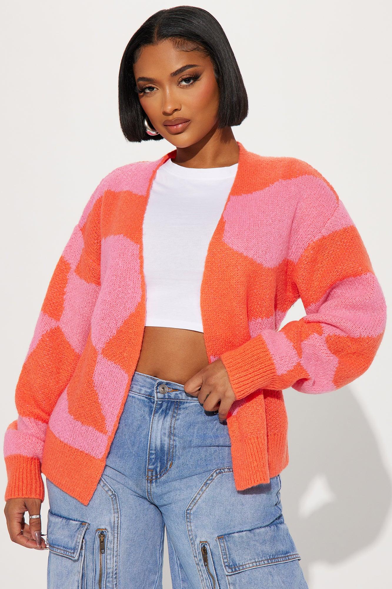 All Mixed Up Cardigan - Pink/combo Product Image