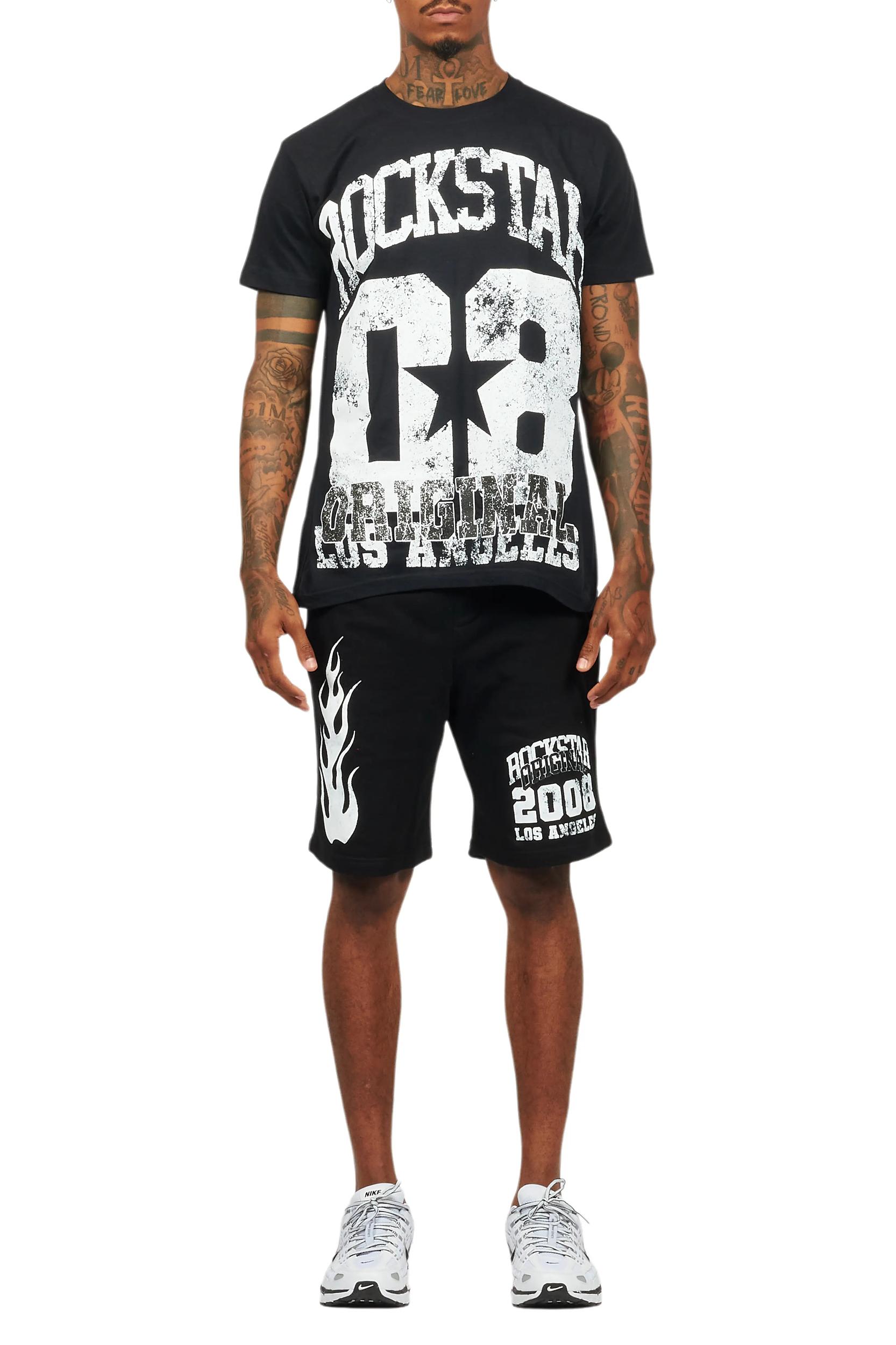 Edel Black T-Shirt Short Set Male Product Image