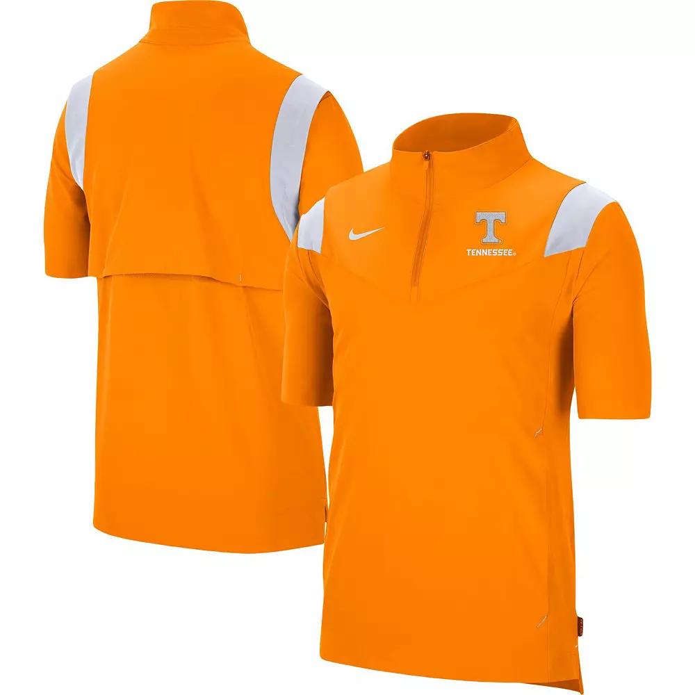 Men's Nike Tennessee Orange Tennessee Volunteers Coach Short Sleeve Quarter-Zip Jacket, Size: Small Product Image