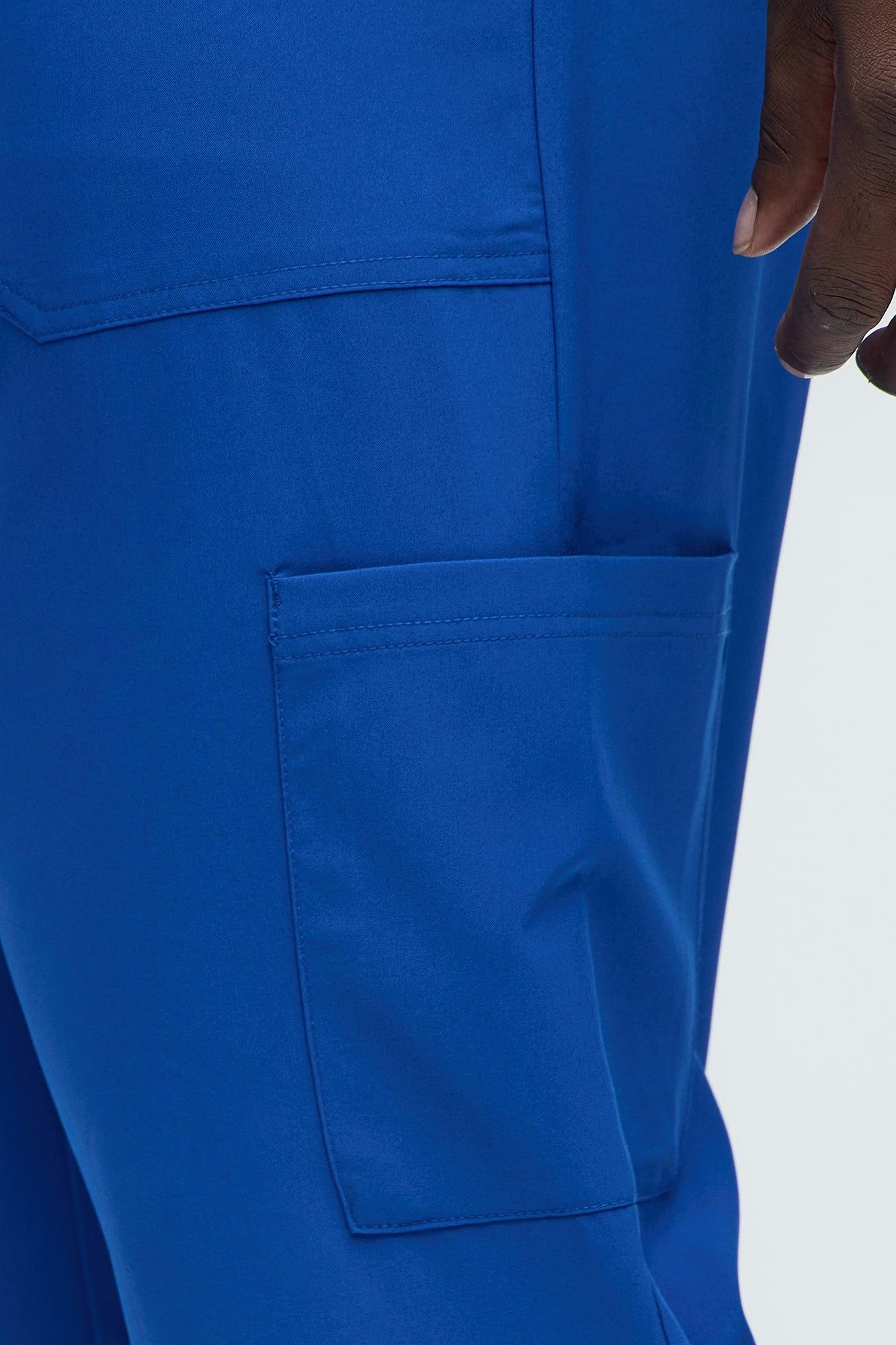 Mens Essential 4 Way Stretch Scrub Uniform Pant Set - Royal Product Image