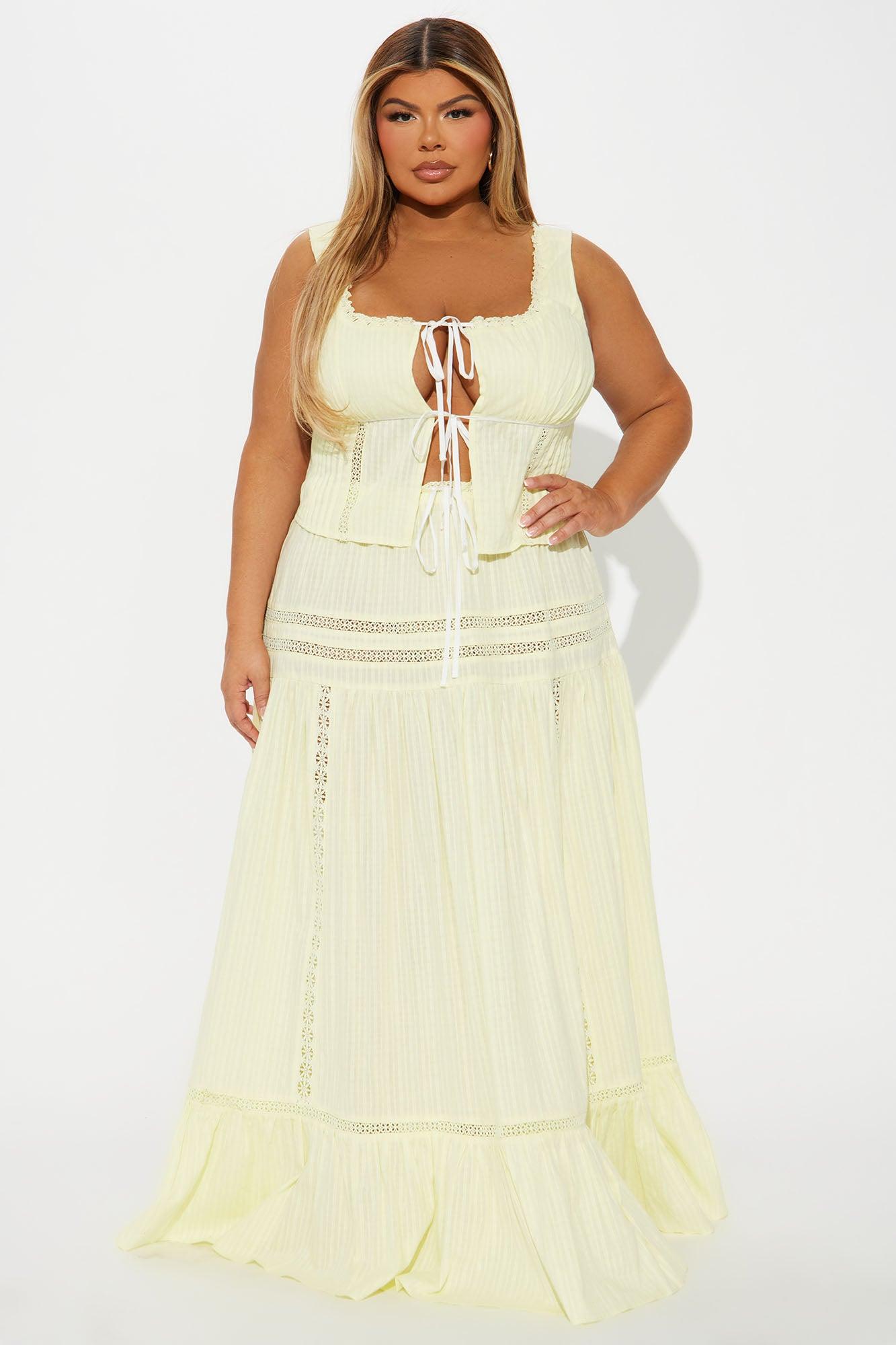 Sunny Skirt Set - Butter Yellow Product Image