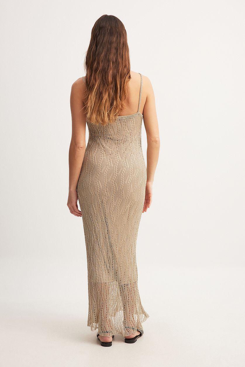 Back Detail Knitted Maxi Dress Product Image