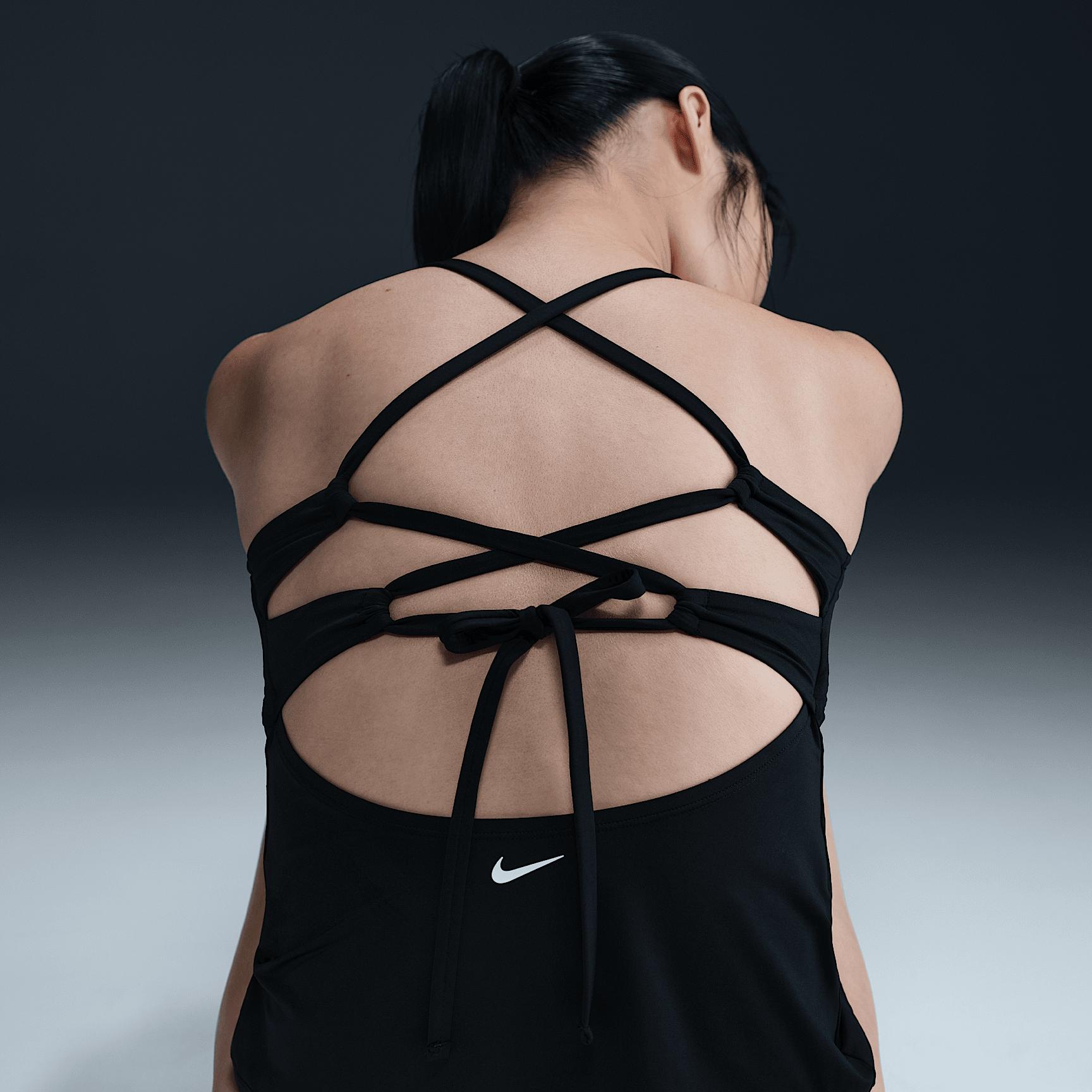 Nike Womens Swim Essential Lace-Up High-Neck Tank Topini | NESSE281-001 Product Image