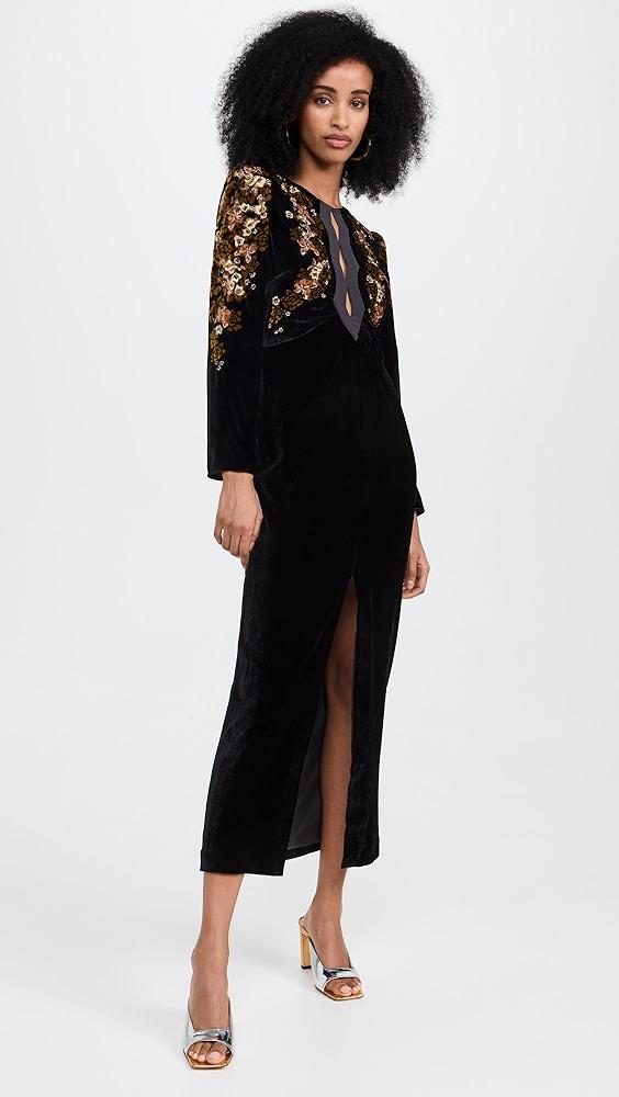 SALONI Jinx C Velvet Dress | Shopbop Product Image