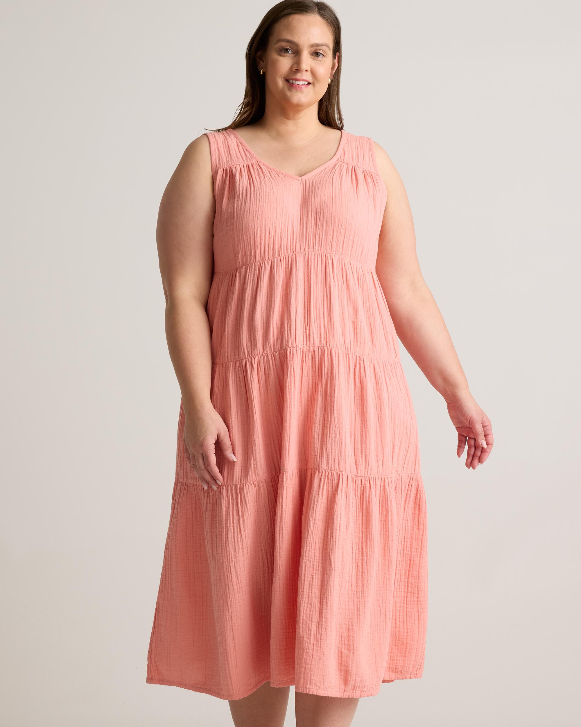 Quince | Women's Gauze Tiered Maxi Dress Organic Cotton Product Image