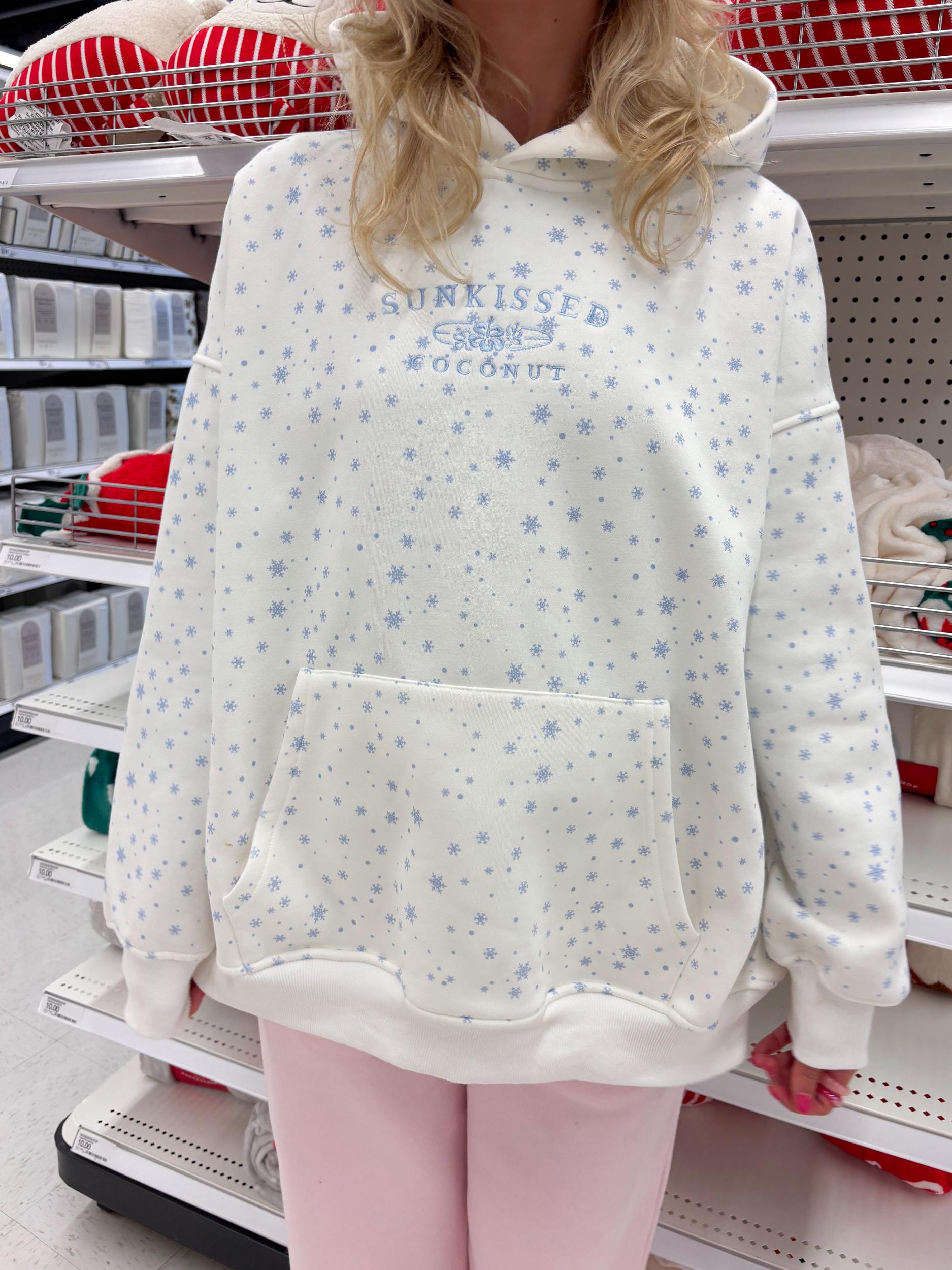 Snowflake Sunkissedcoconut Embroider Hoodie Product Image
