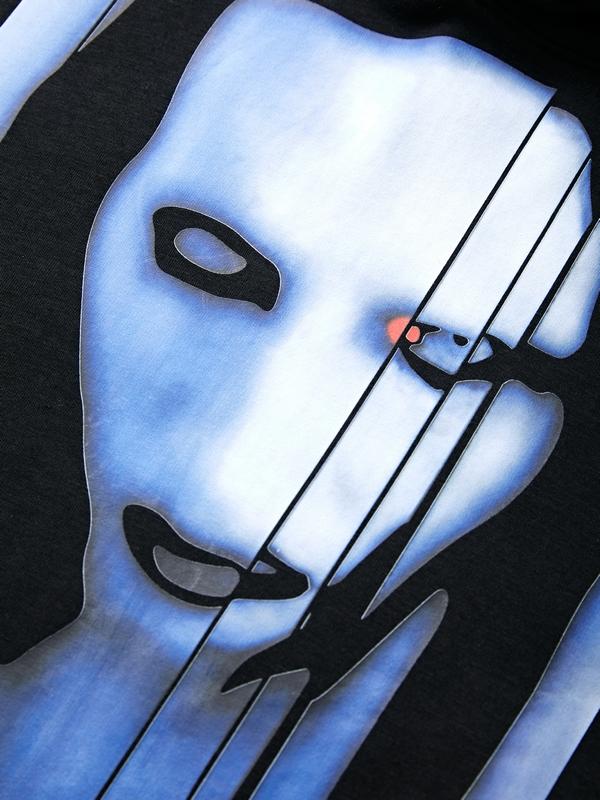 Men's Rock Character Print Oversized Hoodie Product Image